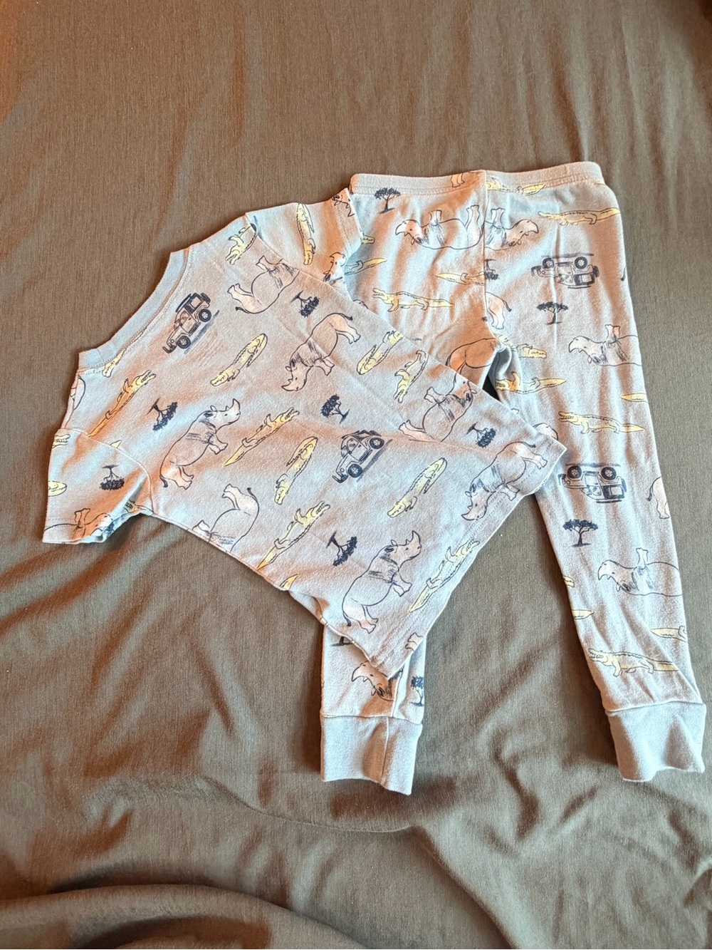 Carter's Light Blur Animal & Vehicle Print Pajama Set